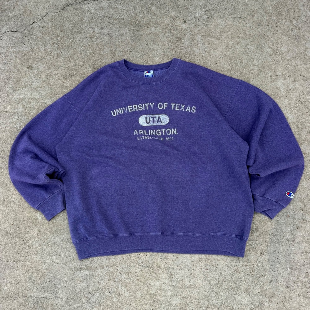 Champion University of Texas Arlington Mens XL Purple Sweatshirt Vintage UTA 90s